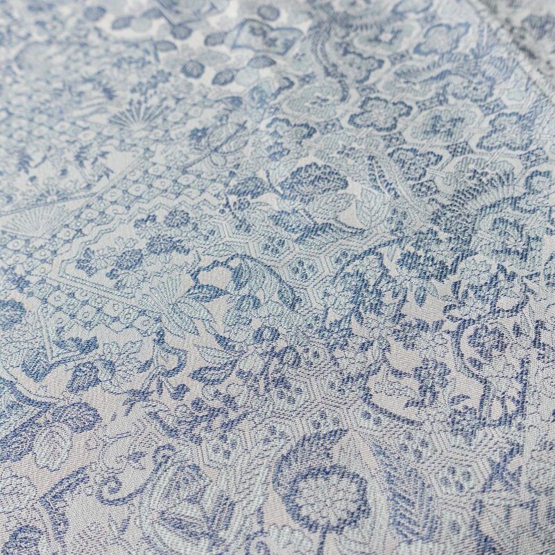 小紋 織柄小紋 正絹 古典柄 袷仕立て 身丈160cm 裄丈63.5cm リサイクル着物 着物 洒落 おしゃれ 青・紺_画像9