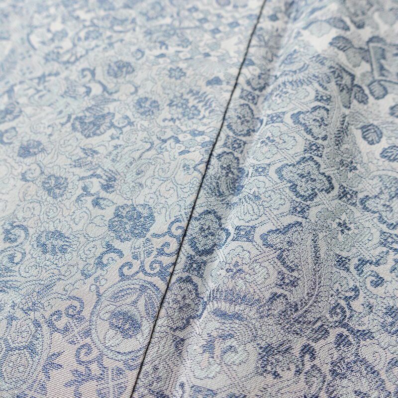 小紋 織柄小紋 正絹 古典柄 袷仕立て 身丈160cm 裄丈63.5cm リサイクル着物 着物 洒落 おしゃれ 青・紺_画像10