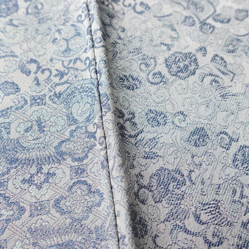 小紋 織柄小紋 正絹 古典柄 袷仕立て 身丈160cm 裄丈63.5cm リサイクル着物 着物 洒落 おしゃれ 青・紺_画像11