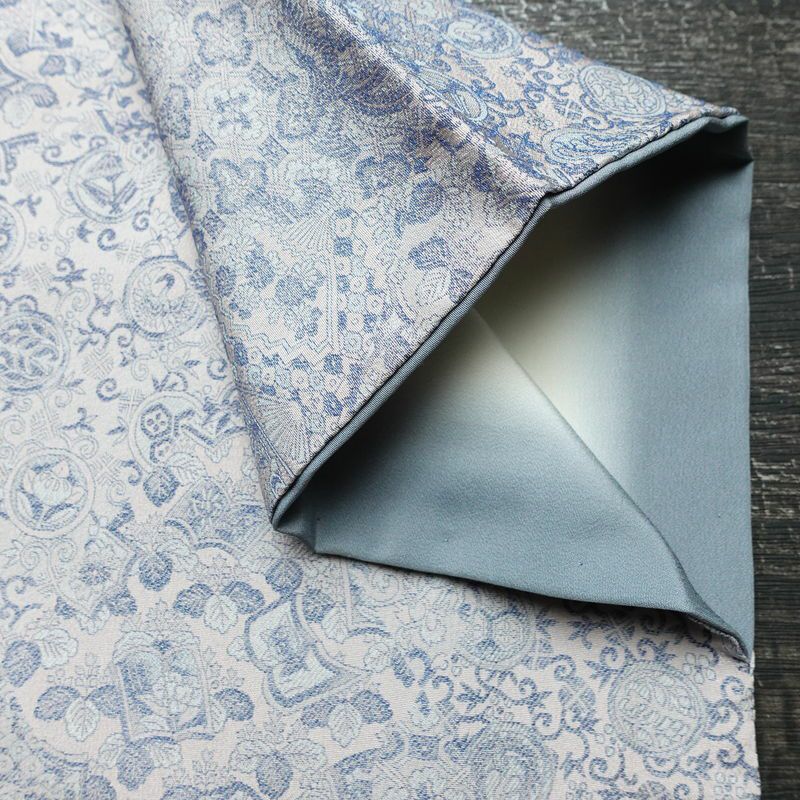 小紋 織柄小紋 正絹 古典柄 袷仕立て 身丈160cm 裄丈63.5cm リサイクル着物 着物 洒落 おしゃれ 青・紺_画像16