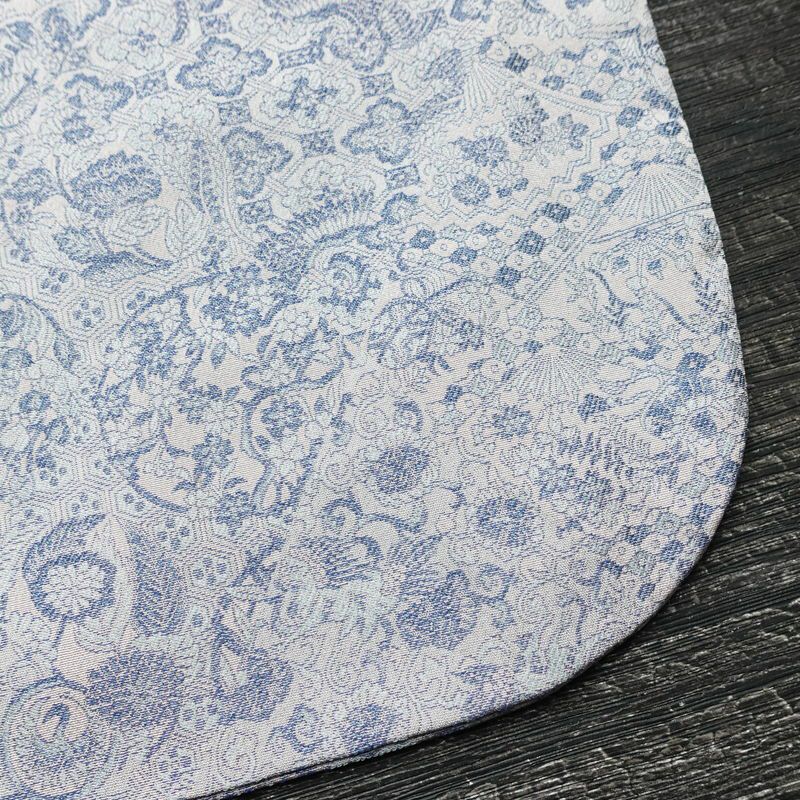 小紋 織柄小紋 正絹 古典柄 袷仕立て 身丈160cm 裄丈63.5cm リサイクル着物 着物 洒落 おしゃれ 青・紺_画像17