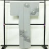 付け下げ 一つ紋付き 正絹 花柄 袷仕立て 身丈158cm 裄丈64.5cm リサイクル着物 着物 箔 入学式 卒業式 七五三 お宮参り フォーマル 上品 グレー_画像2