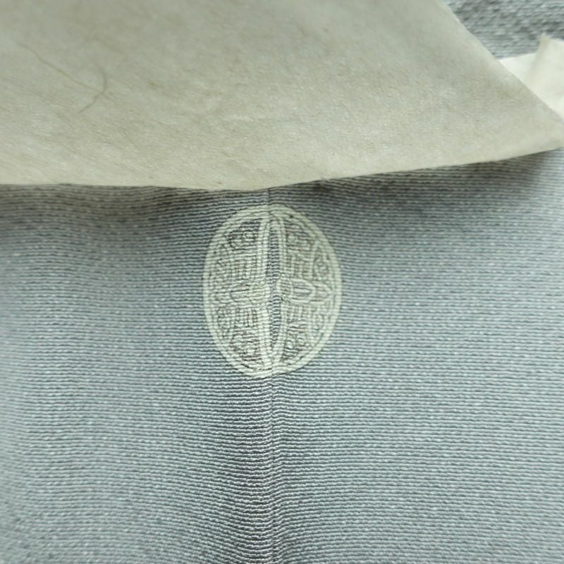 付け下げ 一つ紋付き 正絹 花柄 袷仕立て 身丈158cm 裄丈64.5cm リサイクル着物 着物 箔 入学式 卒業式 七五三 お宮参り フォーマル 上品 グレー_画像11