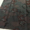 紬 美品 しつけ糸付き 華文紬 手織つむぎ 正絹 古典柄 袷仕立て 身丈158.5cm 裄丈64cm リサイクル着物 着物 黒_画像4