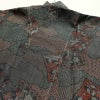 紬 美品 しつけ糸付き 華文紬 手織つむぎ 正絹 古典柄 袷仕立て 身丈158.5cm 裄丈64cm リサイクル着物 着物 黒_画像16