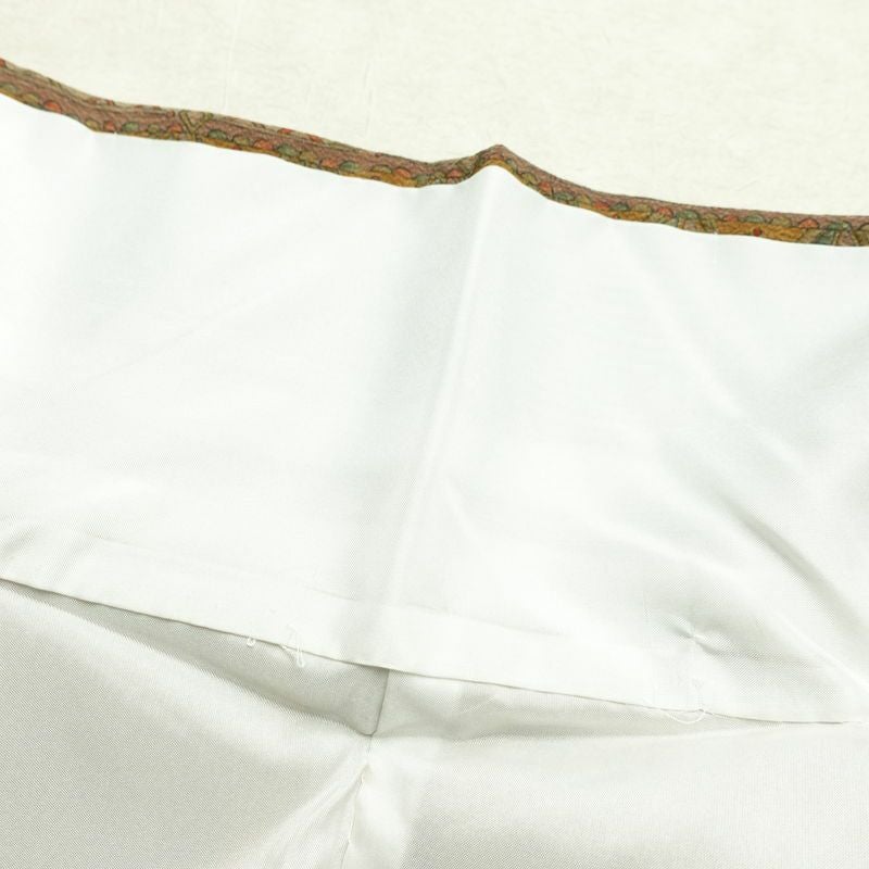 小紋 縮緬 総柄 ポリエステル 縞柄・線柄 袷仕立て 身丈161cm 裄丈65.5cm リサイクル着物 着物 多色使い_画像19