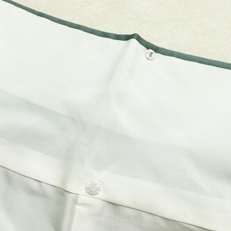 付け下げ 良品 落款入り 正絹 花柄 袷仕立て 身丈166cm 裄丈70cm リサイクル着物 着物 箔 金彩 入学式 卒業式 七五三 お宮参り フォーマル モダン シンプル 緑・うぐいす色_画像17