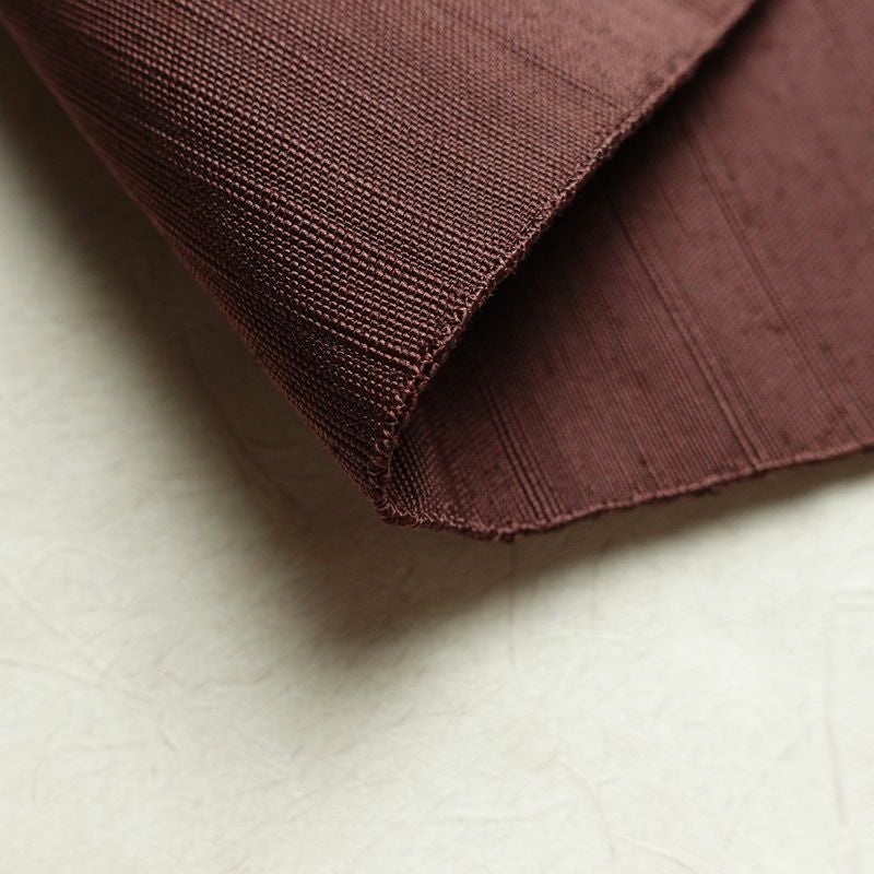 名古屋帯 太鼓柄 良品 正絹 幾何学柄・抽象柄 松葉仕立て なごや帯 リサイクル帯 帯 小豆・エンジ_画像11