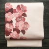 名古屋帯 太鼓柄 正絹 花柄 名古屋仕立て なごや帯 リサイクル帯 帯 シンプル 桜 ピンク_画像1