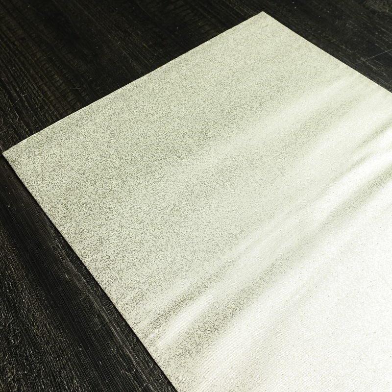 名古屋帯 太鼓柄 正絹 風景柄 通し仕立て なごや帯 リサイクル帯 帯 箔 白_画像17