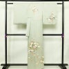 訪問着 良品 正絹 花柄 袷仕立て 身丈159.5cm 裄丈70cm リサイクル着物 着物 箔 入学式 卒業式 七五三 お宮参り フォーマル 緑・うぐいす色_画像2