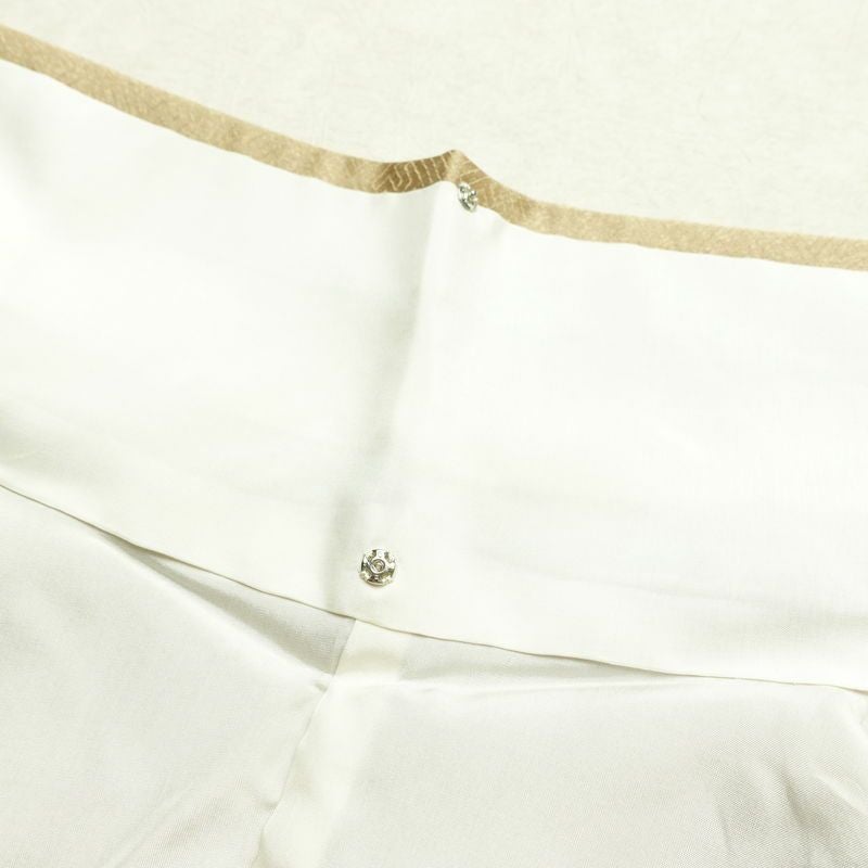 訪問着 良品 綸子 正絹 花柄 袷仕立て 身丈163.5cm 裄丈66cm リサイクル着物 着物 入学式 卒業式 七五三 お宮参り フォーマル ベージュ_画像20