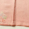 小紋 縮緬 正絹 木の葉・植物柄 袷仕立て 身丈165cm 裄丈67cm リサイクル着物 着物 ピンク_画像12