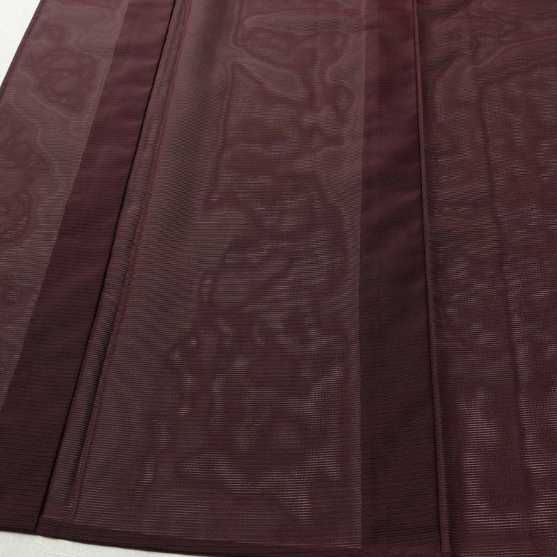 盛夏 色無地 良品 夏用 絽 ポリエステル 無地 単衣仕立て 身丈156.5cm 裄丈63.5cm リサイクル着物 着物 薄物 お茶会 シンプル 紫・藤色_画像4