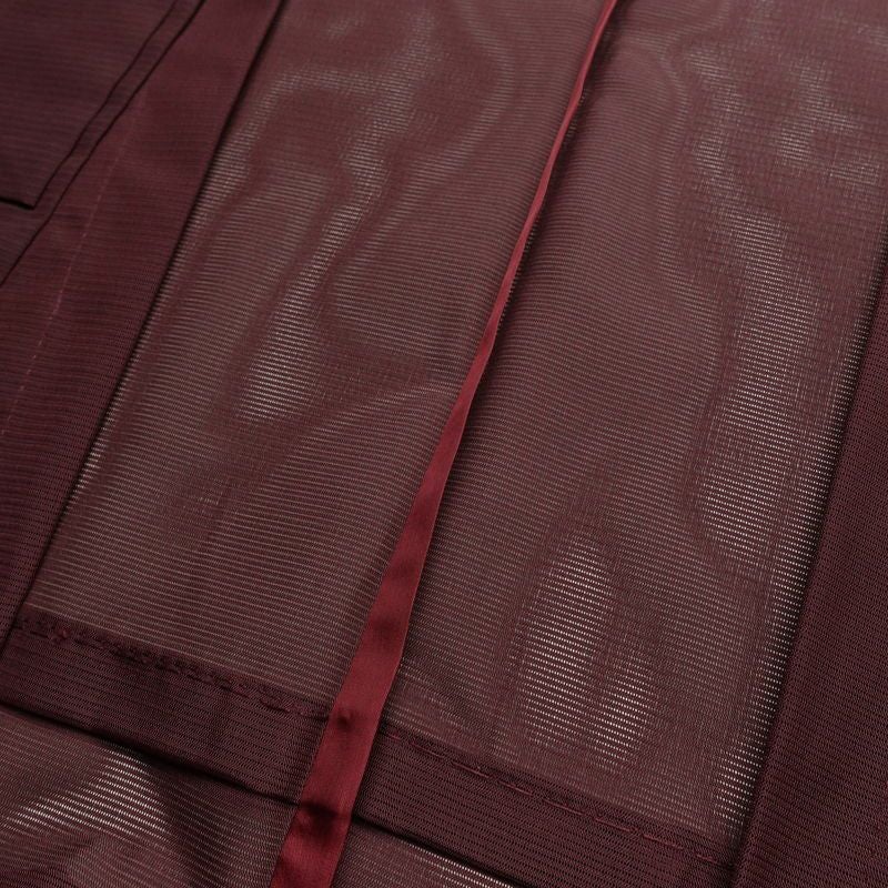 盛夏 色無地 良品 夏用 絽 ポリエステル 無地 単衣仕立て 身丈156.5cm 裄丈63.5cm リサイクル着物 着物 薄物 お茶会 シンプル 紫・藤色_画像18