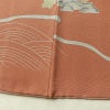訪問着 縮緬 一つ紋付き 伊達衿付き 正絹 風景柄 袷仕立て 身丈155cm 裄丈63cm リサイクル着物 着物 箔 入学式 卒業式 七五三 お宮参り フォーマル 共八掛 上品 くすみピンク ピンク_画像10