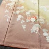 訪問着 良品 正絹 古典柄 袷仕立て 身丈164cm 裄丈68cm リサイクル着物 着物 箔 入学式 卒業式 七五三 お宮参り 盛り上げ箔 フォーマル 松 菊 ベージュ_画像4