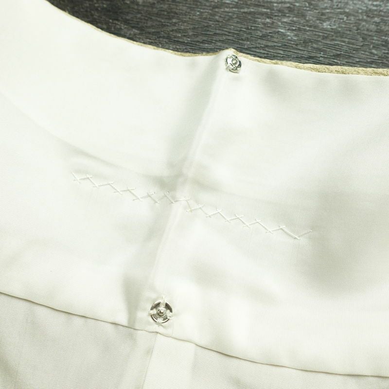 訪問着 良品 正絹 古典柄 袷仕立て 身丈164cm 裄丈68cm リサイクル着物 着物 箔 入学式 卒業式 七五三 お宮参り 盛り上げ箔 フォーマル 松 菊 ベージュ_画像20