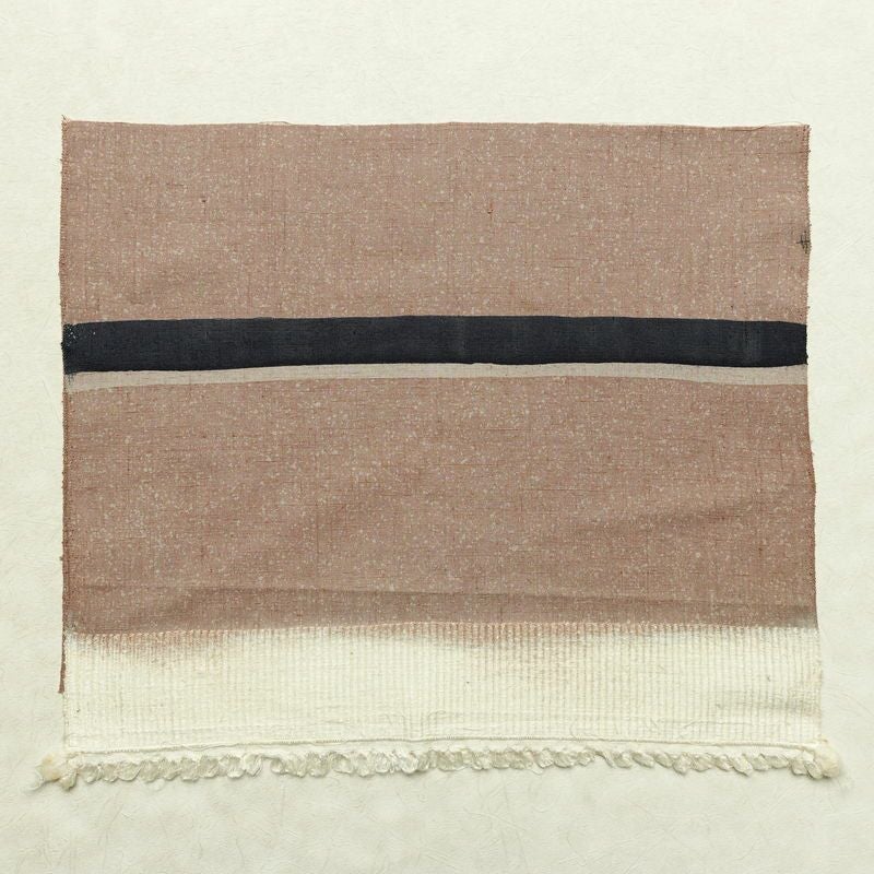 付け下げ 良品 正絹 木の葉・植物柄 袷仕立て 身丈164cm 裄丈66cm リサイクル着物 着物 箔 シンプル 紬地 芝 ベージュ_画像20