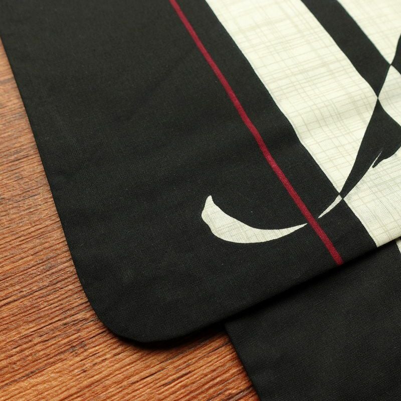 新品 浴衣 帯 2点セット 女性用 綿 平織 古典柄 浴衣 半幅帯 未使用品 百合 シック 縞_画像9