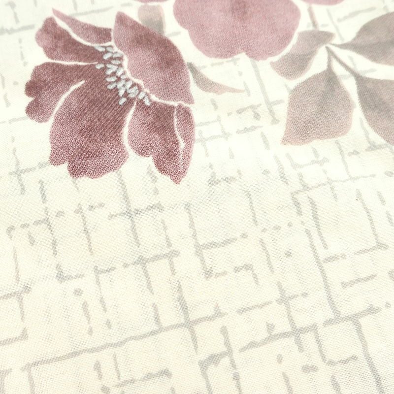 新品 浴衣 帯 2点セット 女性用 綿 平織 古典柄 浴衣 半幅帯 未使用品 小花 くすみピンク_画像8