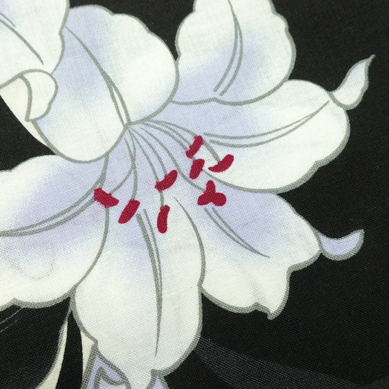 新品 浴衣 帯 2点セット 女性用 綿 平織 古典柄 浴衣 半幅帯 未使用品 百合 萩 しっとり_画像5