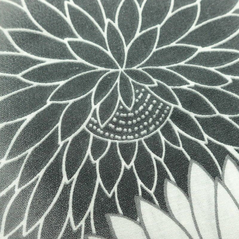 新品 浴衣 帯 2点セット 女性用 綿 平織 古典柄 浴衣 半幅帯 未使用品 菊 黒 グレー_画像5