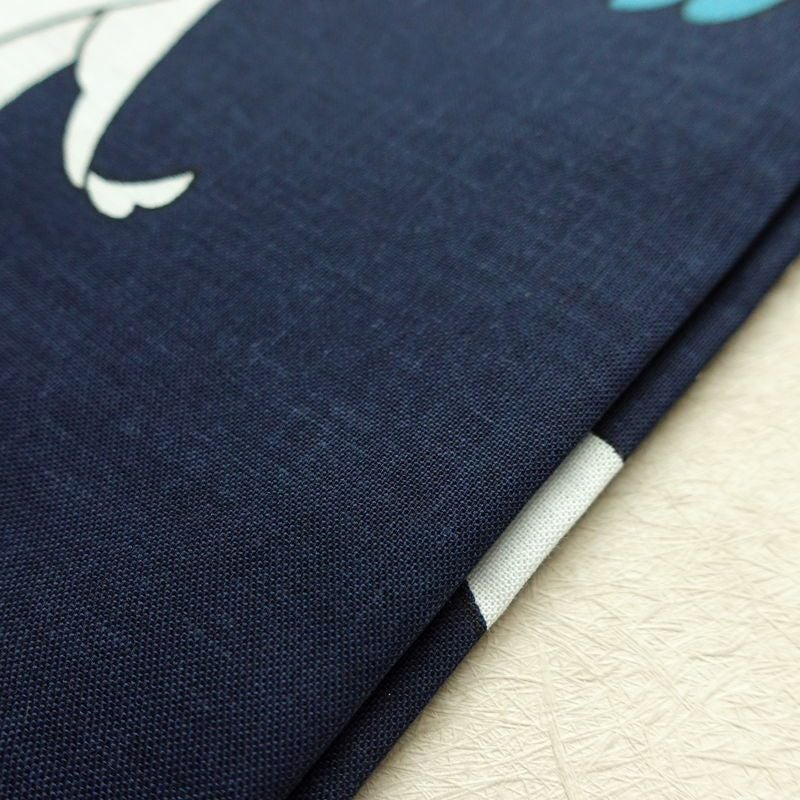 新品 浴衣 帯 2点セット 女性用 綿 平織 古典柄 浴衣 半幅帯 未使用品 百合 紺_画像15