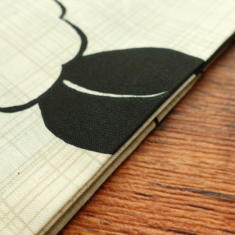 新品 浴衣 帯 2点セット 女性用 綿 平織 古典柄 浴衣 半幅帯 未使用品 椿 白黒 しっとり_画像15