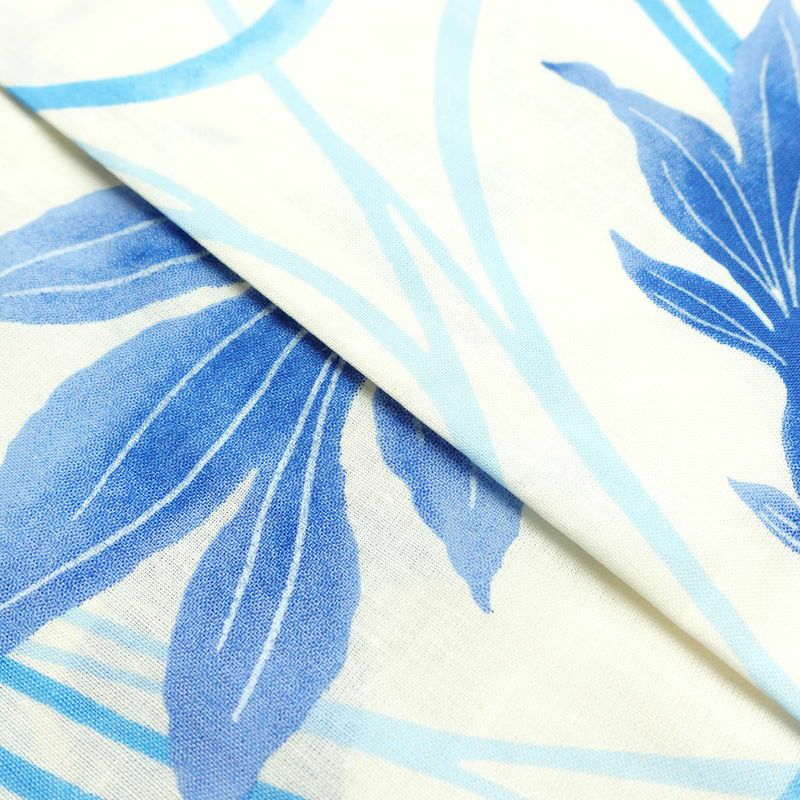 新品 浴衣 帯 2点セット 女性用 綿 平織 古典柄 浴衣 半幅帯 未使用品 金魚 青_画像13