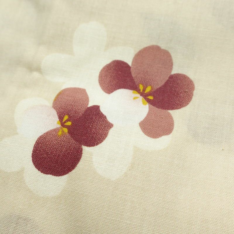 新品 浴衣 女性用 綿 平織 古典柄 浴衣 未使用品 花柄 ベージュ_9