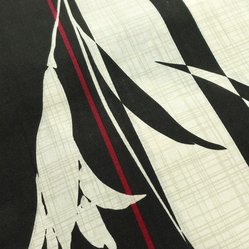 [訳あり]新品 浴衣 帯 2点セット 女性用 綿 平織 古典柄 浴衣 半幅帯 未使用品 黒縞百合_画像6