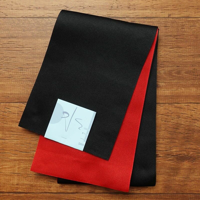 [訳あり]新品 浴衣 帯 2点セット 女性用 綿 平織 古典柄 浴衣 半幅帯 未使用品 菊 赤_画像18