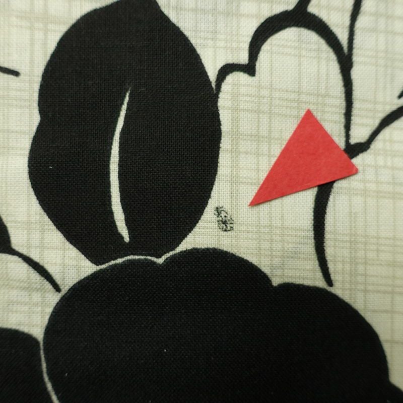 [訳あり]新品 浴衣 帯 2点セット 女性用 綿 平織 古典柄 浴衣 半幅帯 未使用品 花柄 黒 生成り_画像16