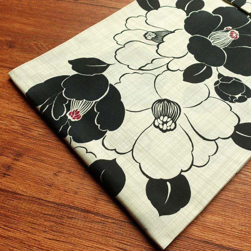 [訳あり]新品 浴衣 帯 2点セット 女性用 綿 平織 古典柄 浴衣 半幅帯 未使用品 花柄 黒 生成り_画像13