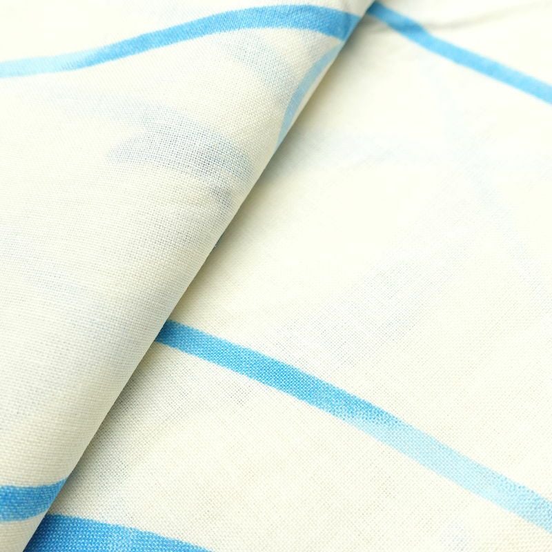 [訳あり]新品 浴衣 帯 2点セット 女性用 綿 平織 古典柄 浴衣 半幅帯 未使用品 金魚 青_画像11