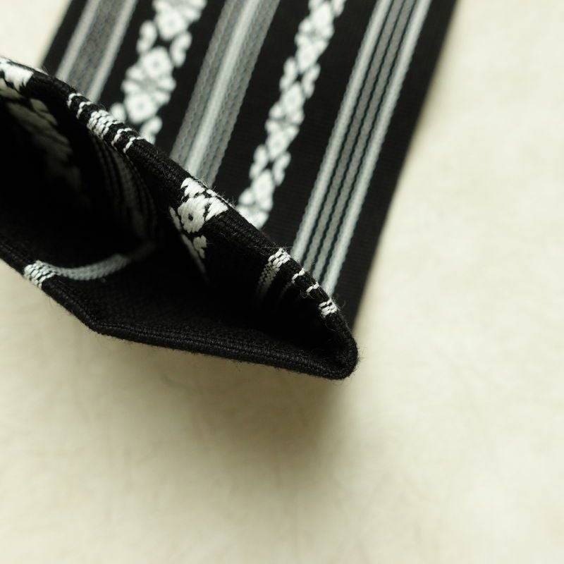 新品 綿角帯 献上柄 男帯 かくおび 手結び 袴下 浴衣 帯 メンズ 未使用品 黒_画像9