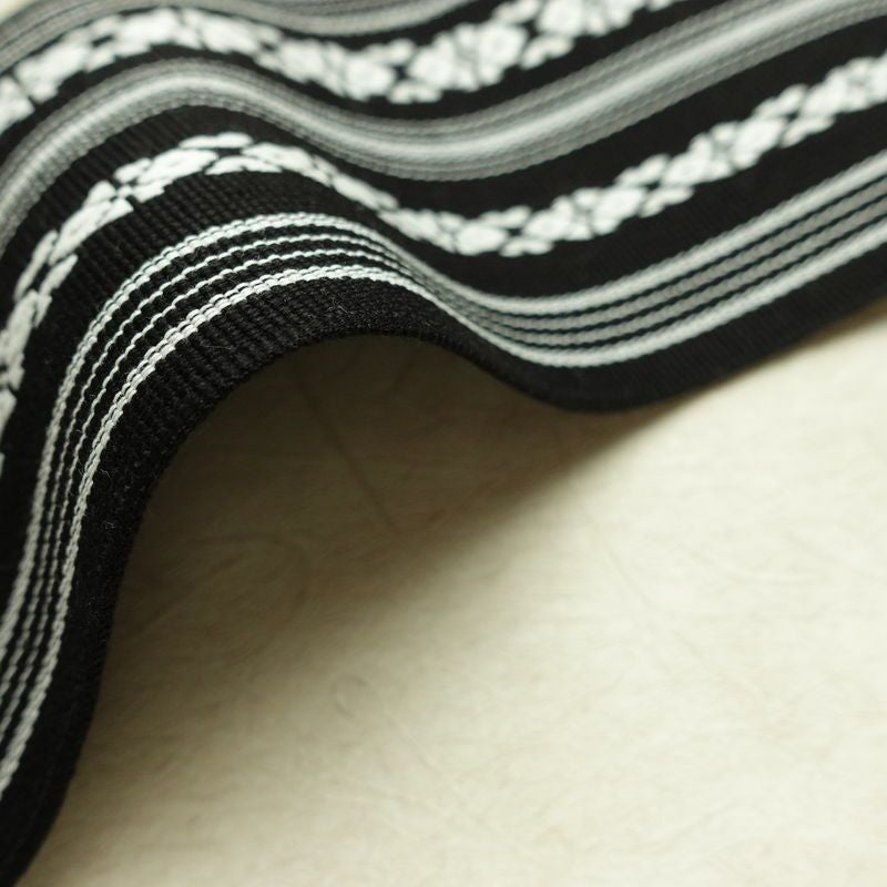 新品 綿角帯 献上柄 男帯 かくおび 手結び 袴下 浴衣 帯 メンズ 未使用品 黒_画像10