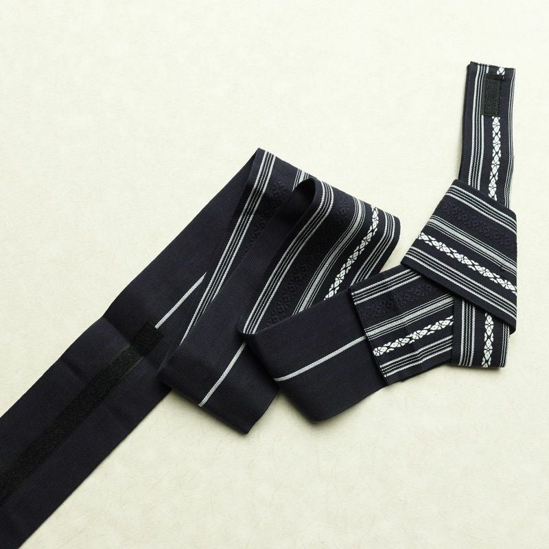 新品 男性用 帯 ワンタッチ角帯 献上柄 角帯 ワンタッチ 浴衣 袴下 かくおび 未使用品 紺_画像13