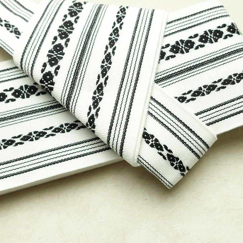 新品 男性用 帯 ワンタッチ角帯 献上柄 角帯 ワンタッチ 浴衣 袴下 かくおび 未使用品 白_画像4