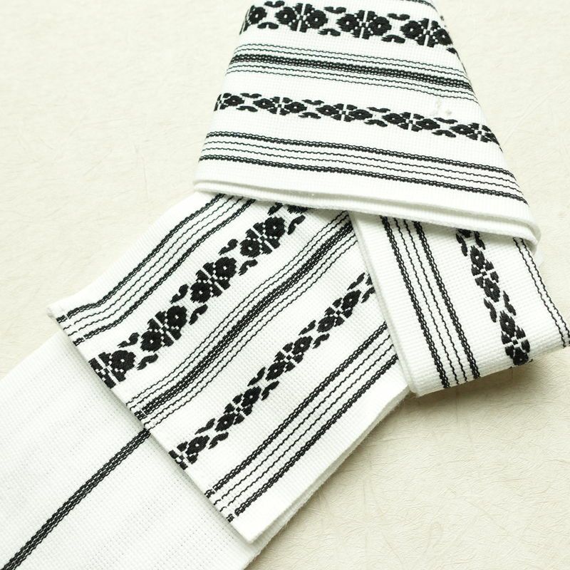 新品 男性用 帯 ワンタッチ角帯 献上柄 角帯 ワンタッチ 浴衣 袴下 かくおび 未使用品 白_画像7