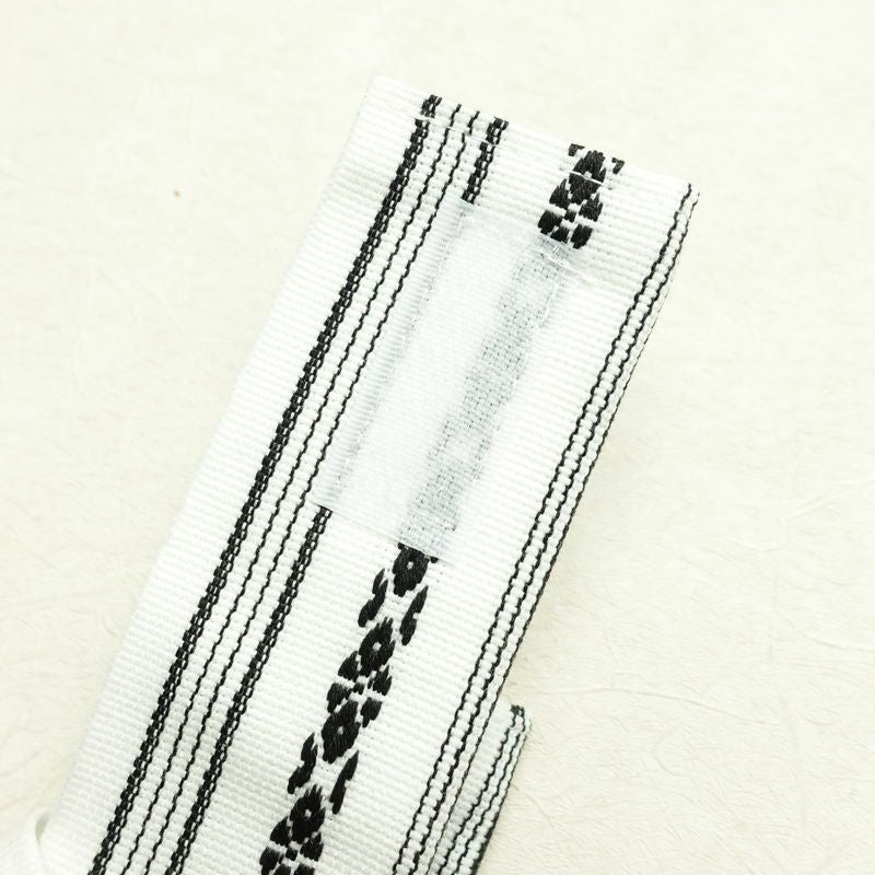 新品 男性用 帯 ワンタッチ角帯 献上柄 角帯 ワンタッチ 浴衣 袴下 かくおび 未使用品 白_画像8