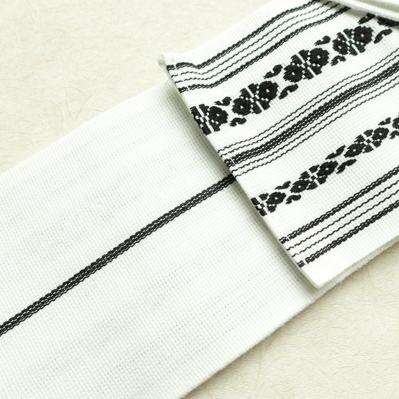 新品 男性用 帯 ワンタッチ角帯 献上柄 角帯 ワンタッチ 浴衣 袴下 かくおび 未使用品 白_画像9