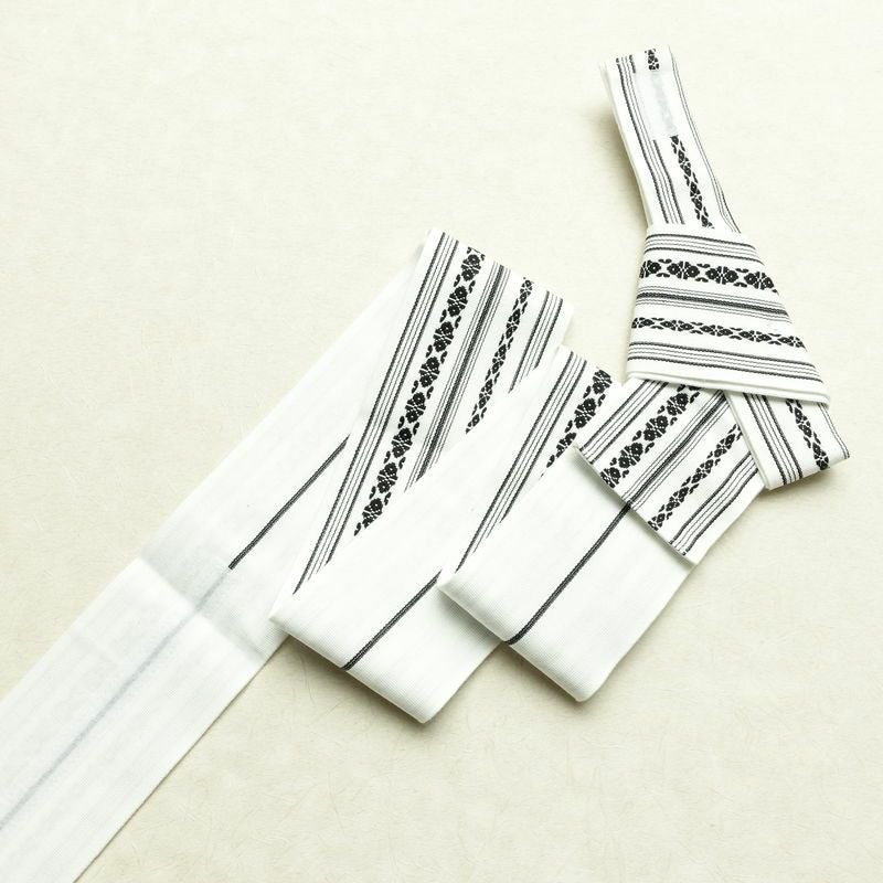 新品 男性用 帯 ワンタッチ角帯 献上柄 角帯 ワンタッチ 浴衣 袴下 かくおび 未使用品 白_画像11