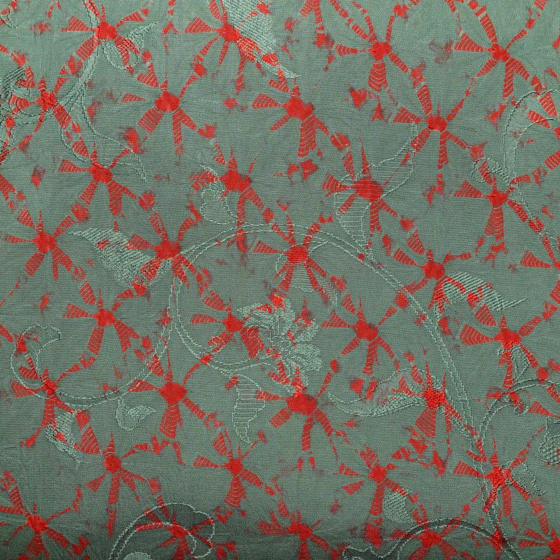 名古屋帯 全通柄 良品 正絹 古典柄 通し仕立て なごや帯 リサイクル帯 帯 緑・うぐいす色_画像2