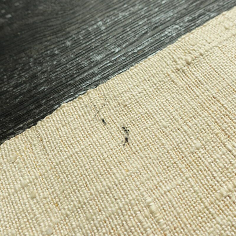 名古屋帯 太鼓柄 正絹 幾何学柄・抽象柄 松葉仕立て なごや帯 リサイクル帯 帯 シンプル 紬地 白_画像10