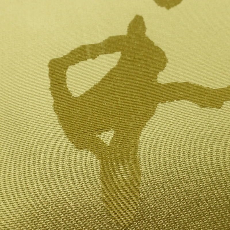 名古屋帯 太鼓柄 美品 正絹 その他の柄 名古屋仕立て なごや帯 リサイクル帯 帯 緑・うぐいす色_画像3