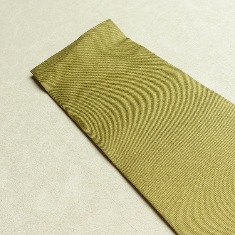 名古屋帯 太鼓柄 美品 正絹 その他の柄 名古屋仕立て なごや帯 リサイクル帯 帯 緑・うぐいす色_画像15