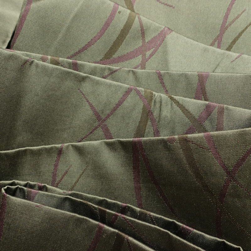 名古屋帯 全通柄 良品 正絹 木の葉・植物柄 名古屋仕立て なごや帯 リサイクル帯 露芝 帯 緑・うぐいす色_画像17