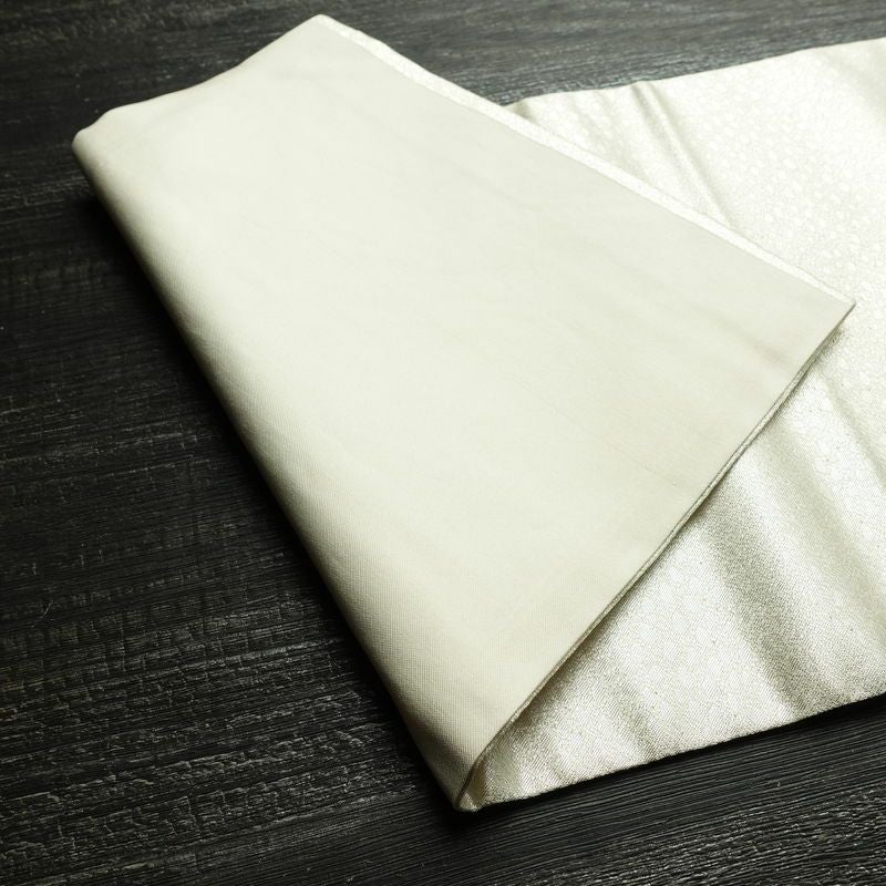 名古屋帯 太鼓柄 正絹 幾何学柄・抽象柄 名古屋仕立て なごや帯 リサイクル帯 銀駒刺繍 帯 刺繍 箔 金・銀_画像10